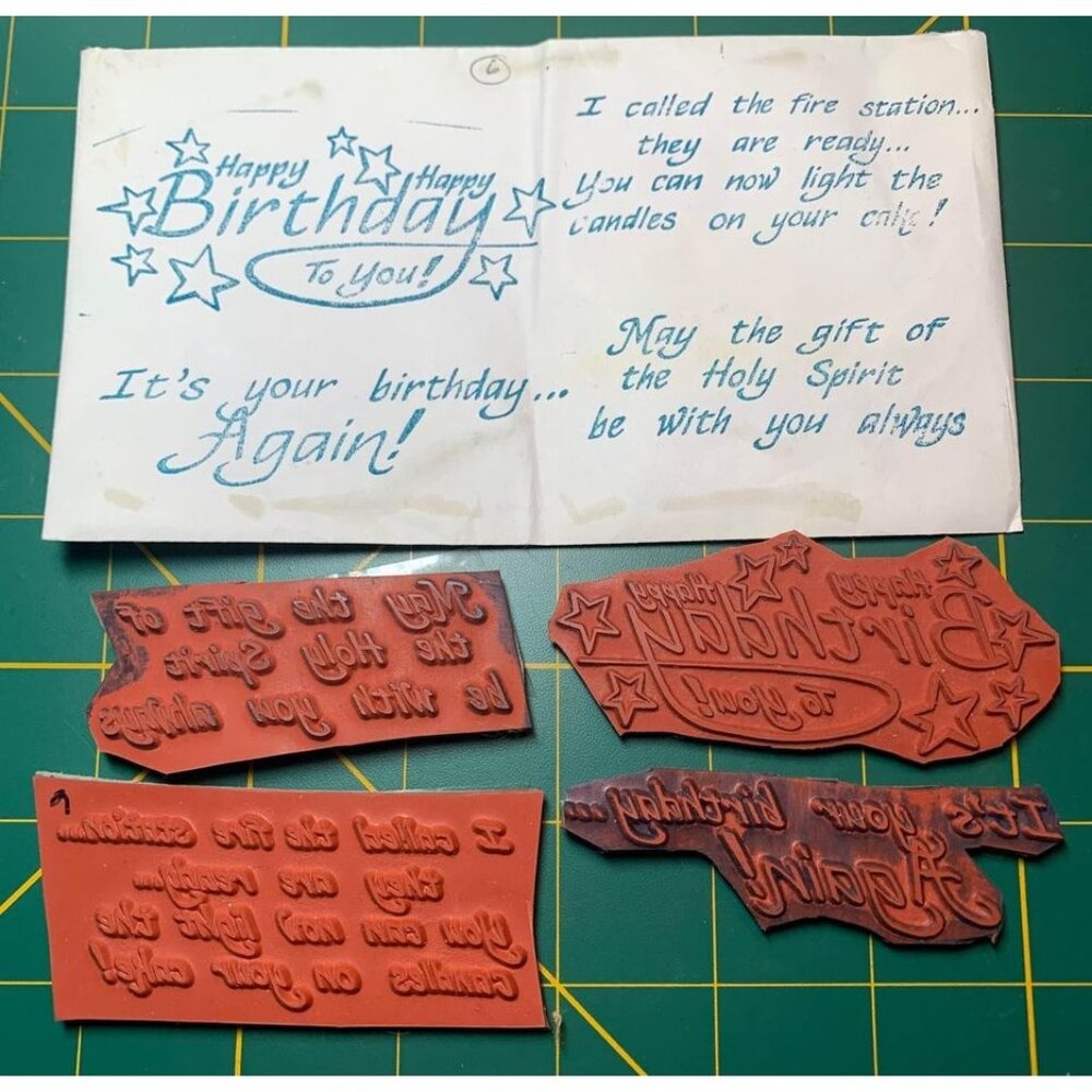 Birthday To You Unmounted Rubber Stamps Lindys Stamp Gang Craft Set